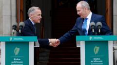 Canadian Prime Minister Mark Carney 'back home' on two-day visit to Ireland