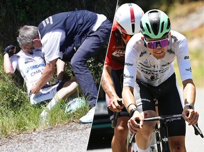 Toptalent Paul Seixas (19) gaat hard onderuit in laatste koers voor Tour de France: ‘Het was mijn eigen fout’