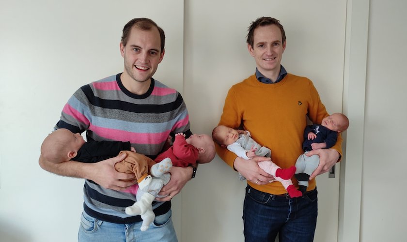 Rob en Dick zijn tweelingvaders. ‘Kinderen halen onvermoede krachten in je naar boven’