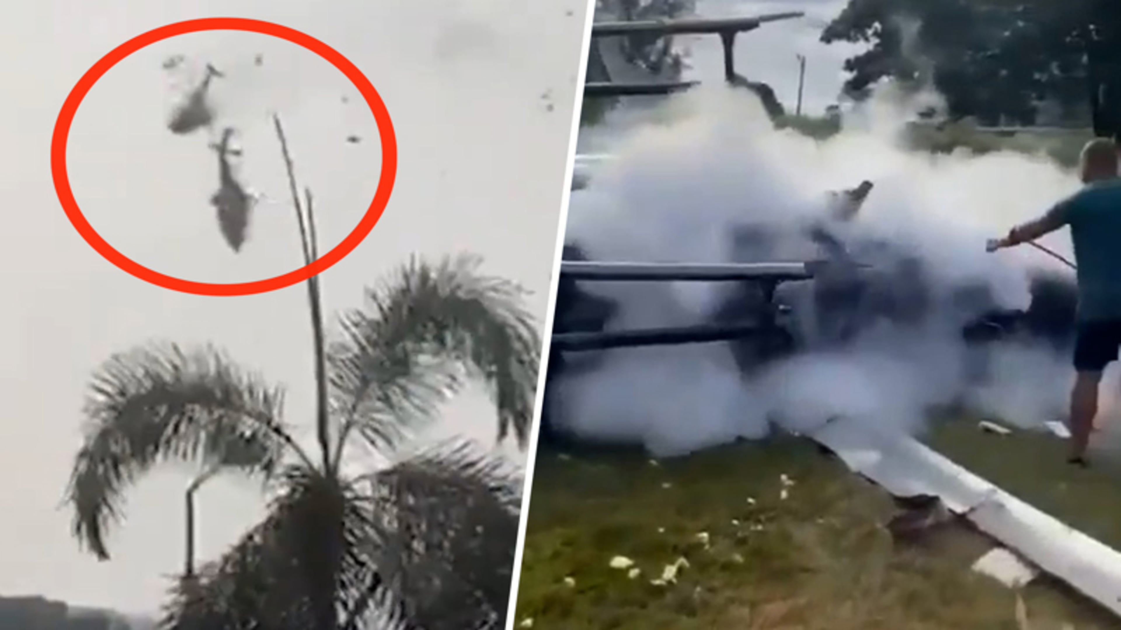 Beelden: zeker zes doden bij botsing tussen helikopters in Brazilië