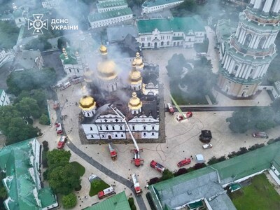 Beschieting van Holenklooster in Kyiv valt onder de onbegrijpelijke logica van Poetin