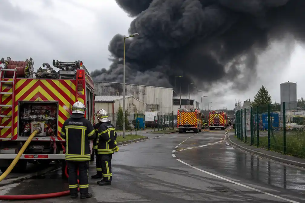 Brand bij chemisch bedrijf in oostelijk Frankrijk: 30.000 mensen binnenblijven