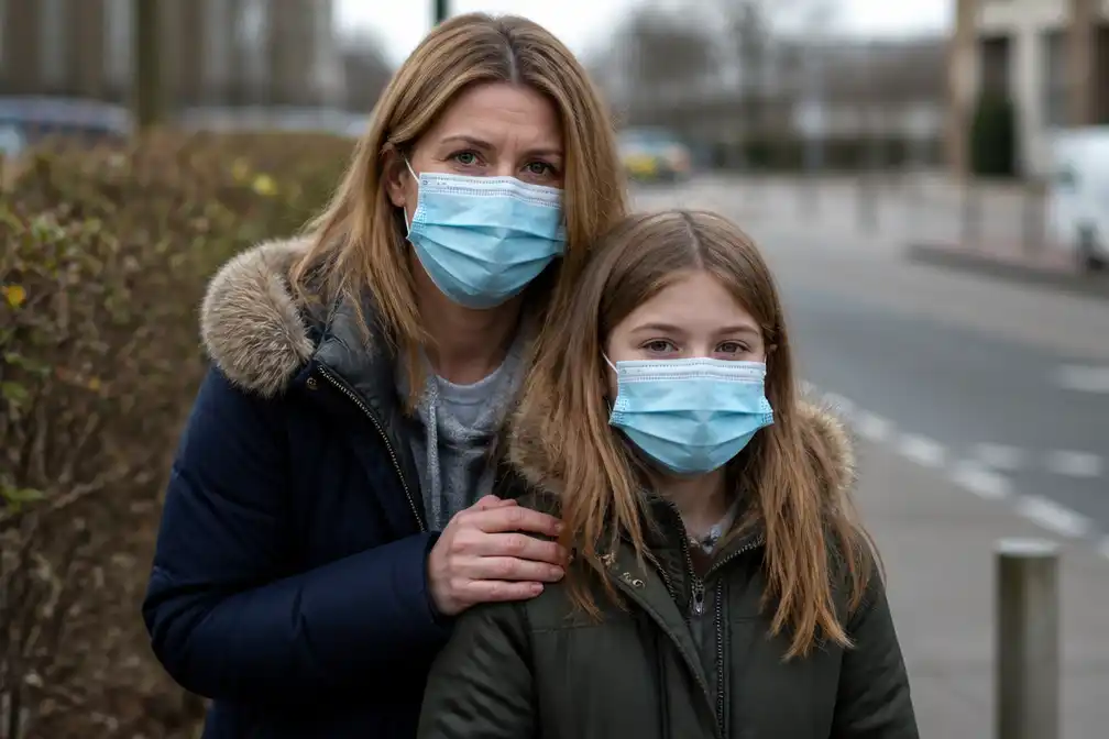 Moeder en zieke dochter krijgen agressie om mondkapjes