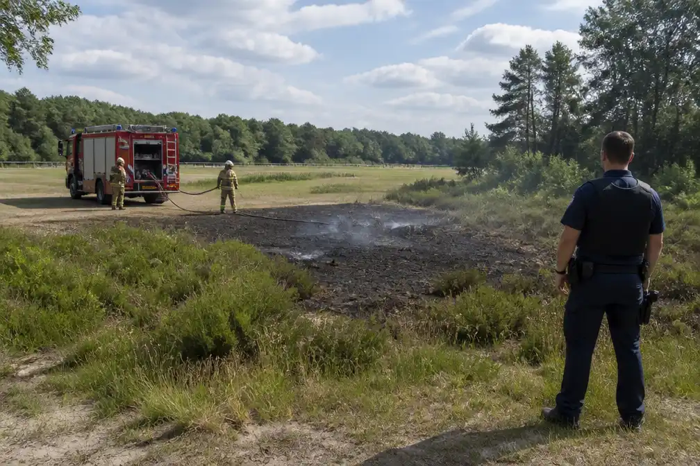 Politie onderzoekt natuurbrand in De Teut in Zonhoven