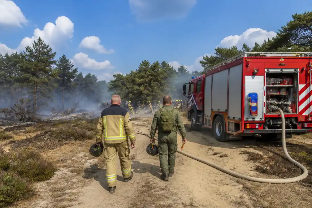 Brandweer krijgt meer grip op natuurbrand Limburg; ontmijningsdienst opgeroepen