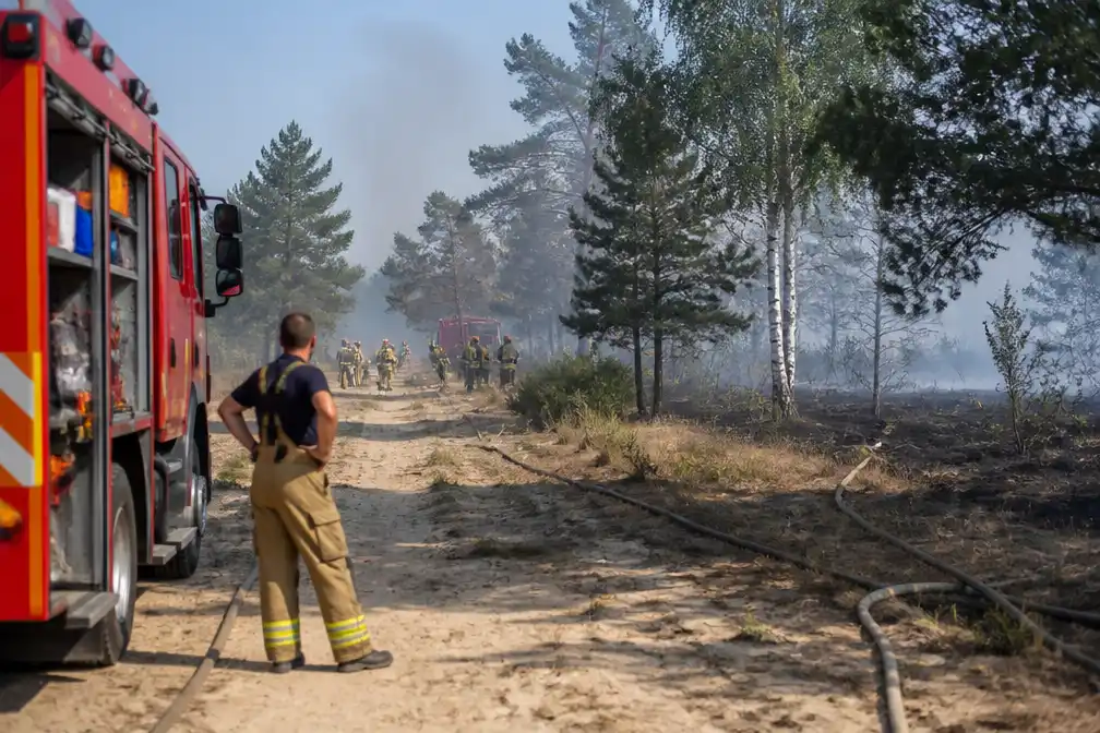 Natuurbrand in Nederlands-Limburg binnen stoplijnen; ontmijningsdienst opgeroepen