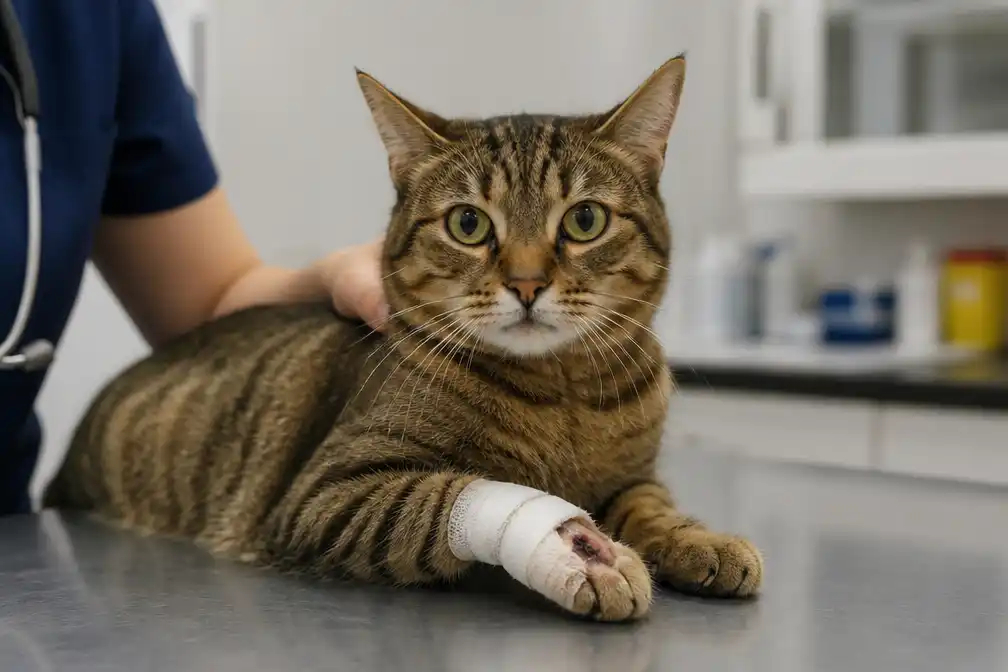 Kat Minou beschoten in Mesen; gezin waarschuwt voor dierenbeul