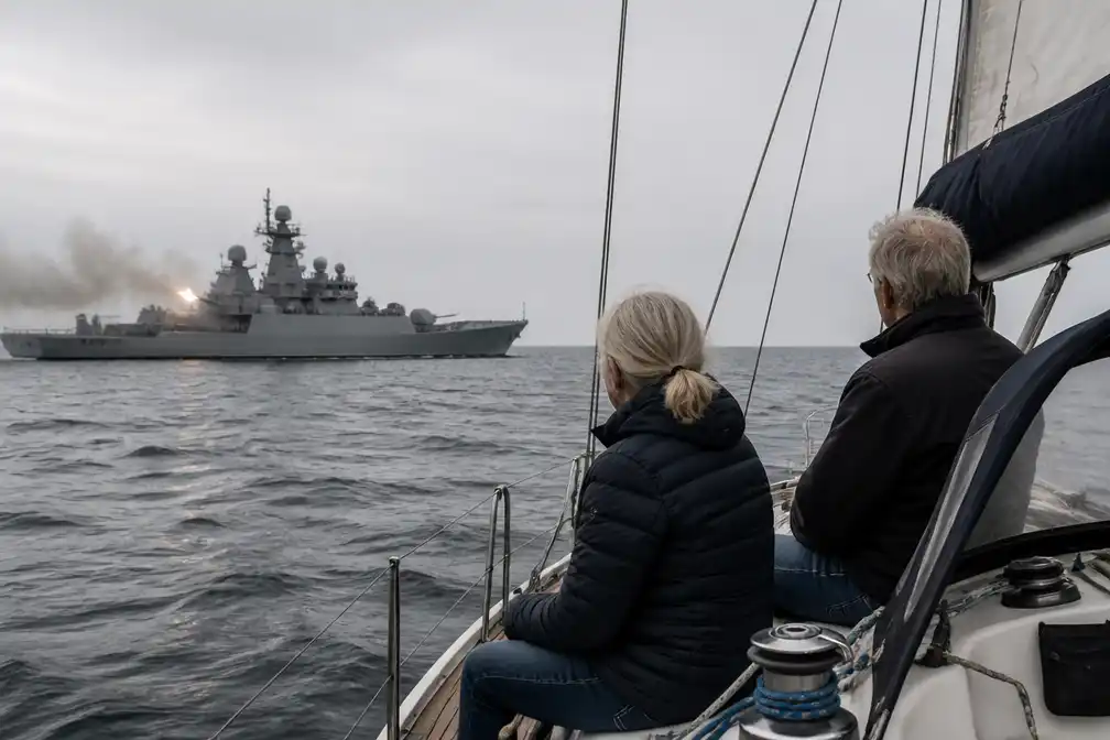 Russisch oorlogsschip lost waarschuwingsschoten op Brits jacht in Kanaal