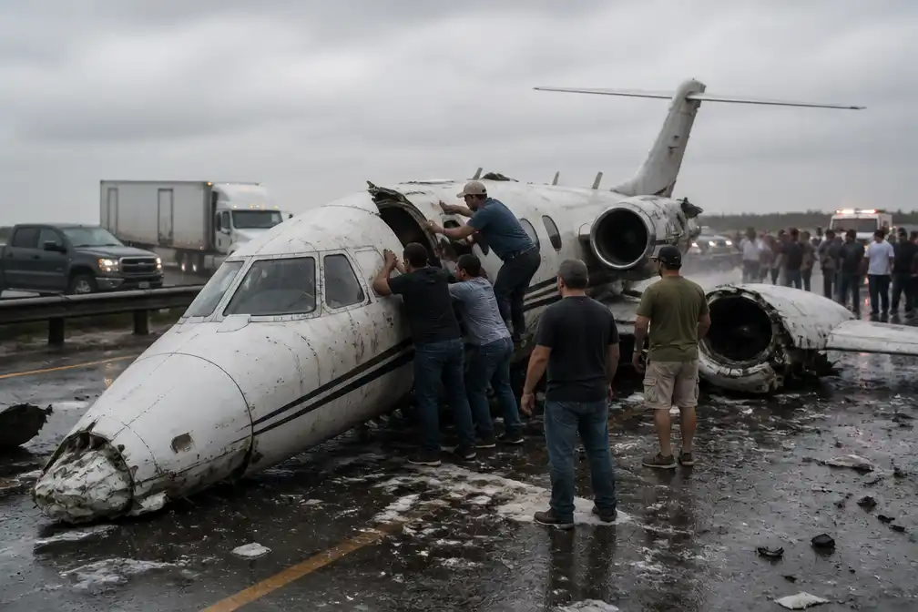 Vliegtuigcrash in Texas eist 1 leven, omstanders redden 5