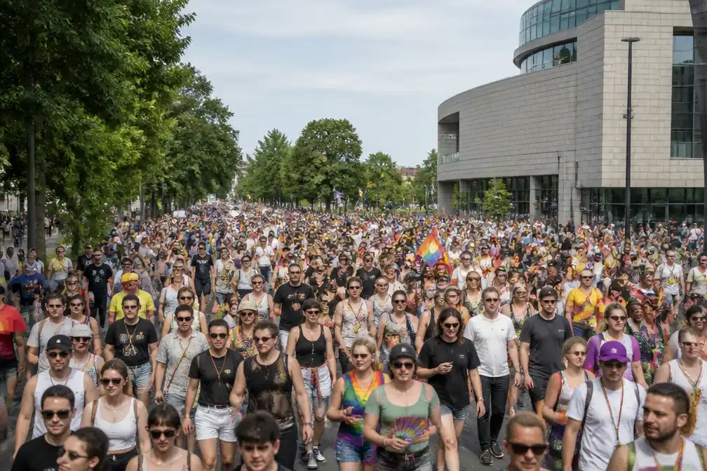 Duizenden lopen mee met WorldPride March door Amsterdam