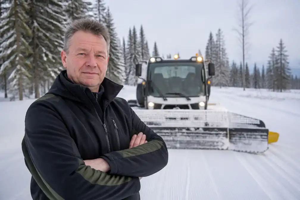 Uit Oldenzaal afkomstige John Wolbert heeft in Finland een seizoensbedrijf in bos en langlauf