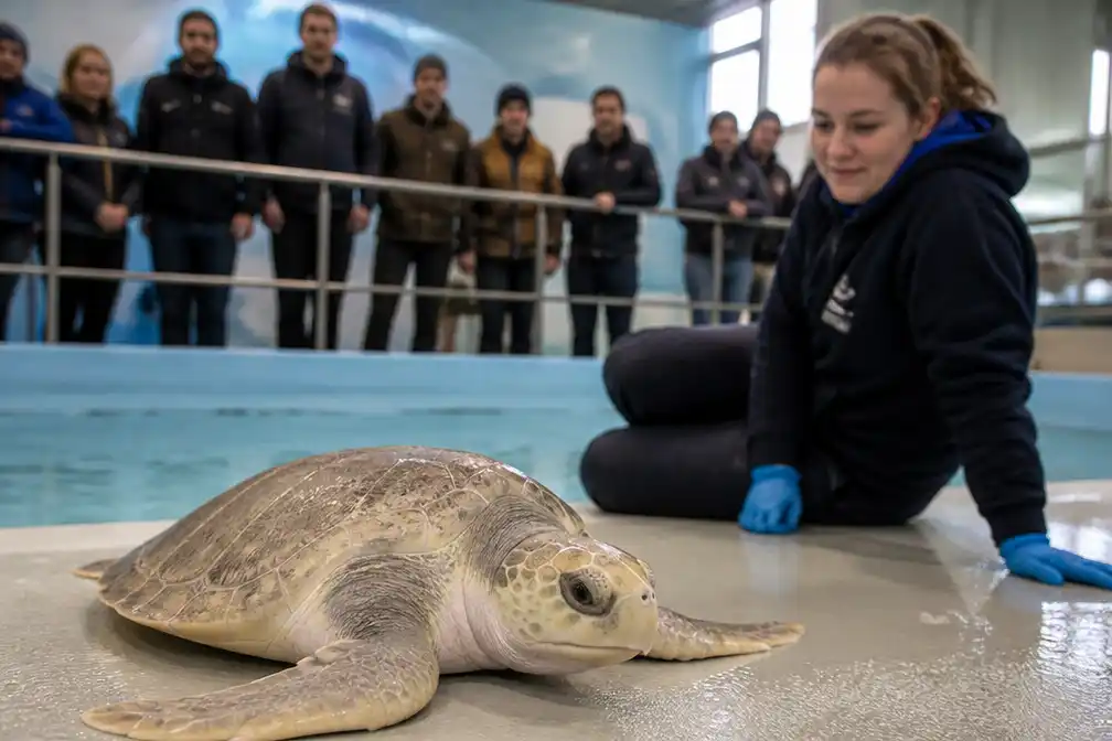 Zeldzame zeeschildpad Rhossi begint 8.000 km lange reis naar huis