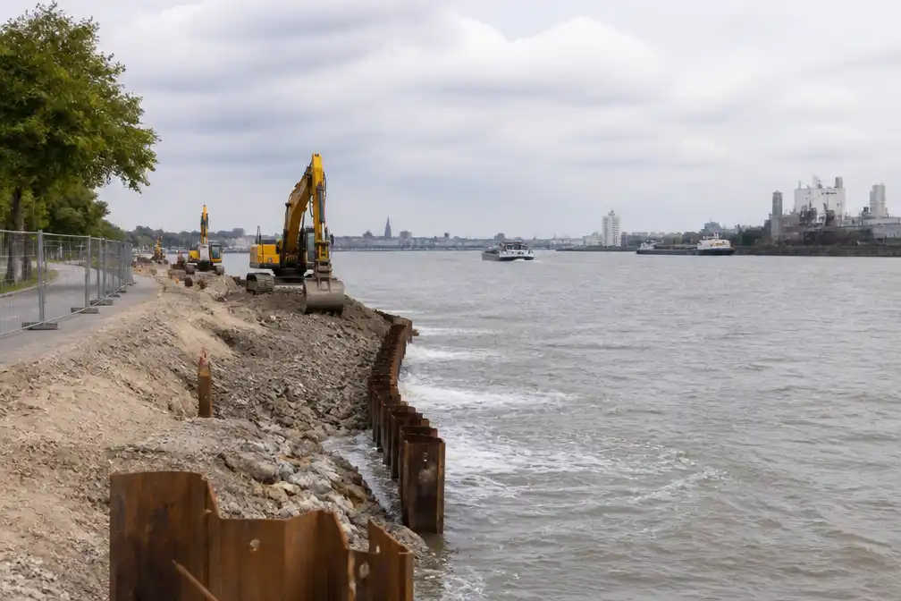 Antwerpen start overstromingswerken aan 7 kilometer Scheldekaaien