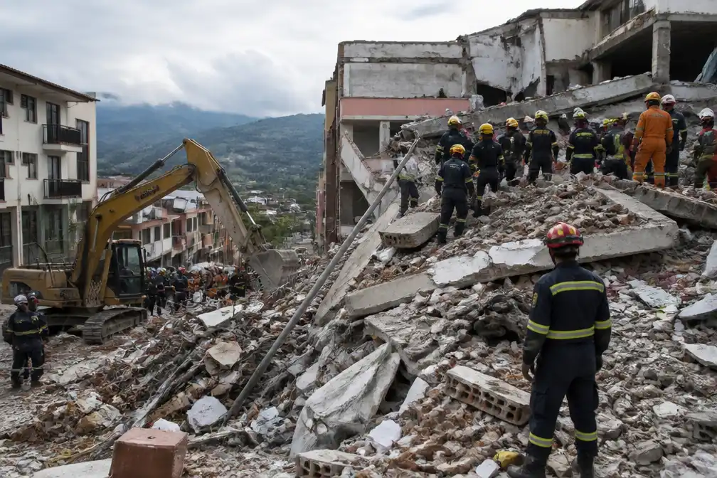 Aardbeving kracht 6.8 treft Colombia en Ecuador, minstens 47 doden