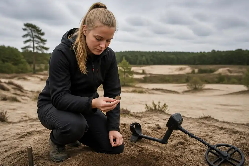 Metaaldetector-fan Nina Jansen (20) uit Nijverdal doet opmerkelijke vondst