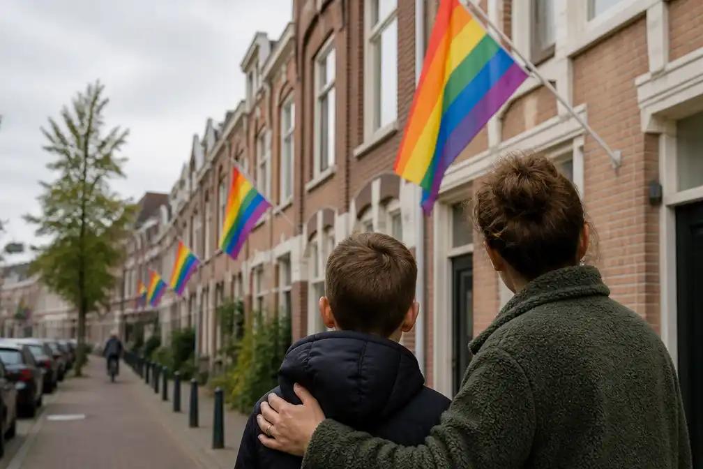 Buren steunen 11-jarige na dreigbrief om regenboogvlag in Haarlem