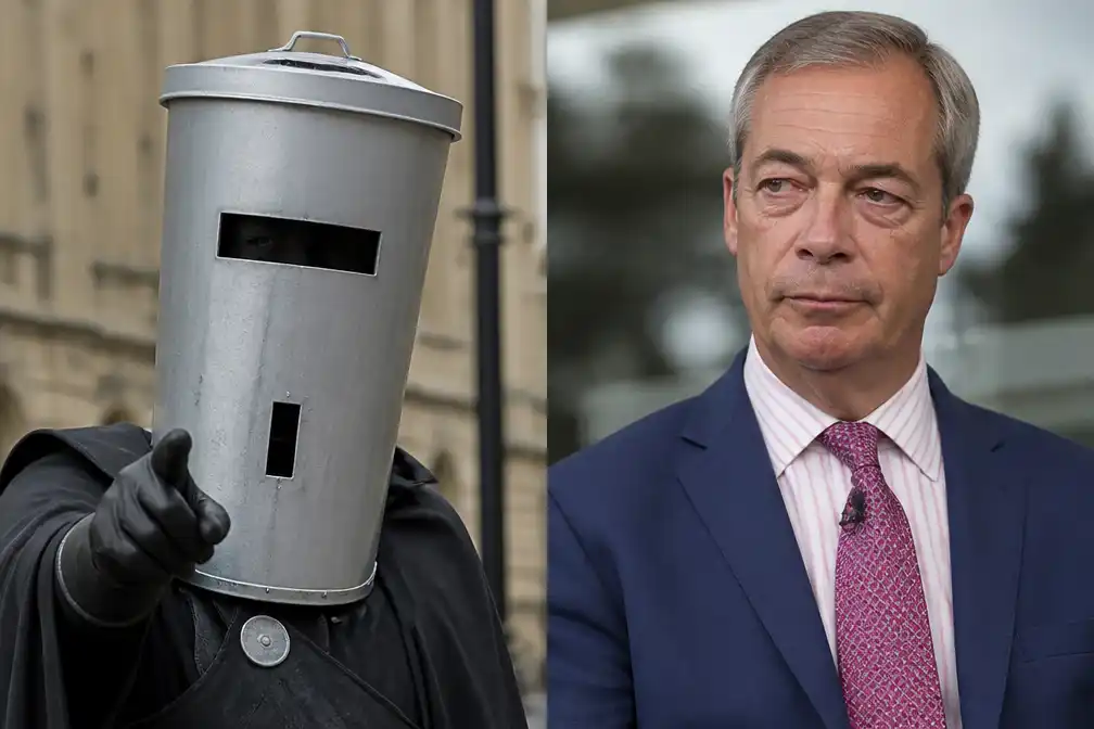 Graaf Binface neemt het in Clacton op tegen Nigel Farage