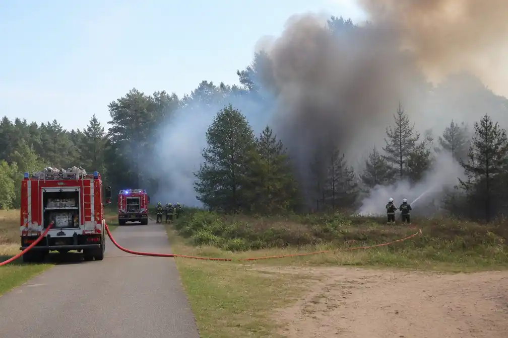 Grote natuurbrand bij Rheezerveen, grote inzet brandweer