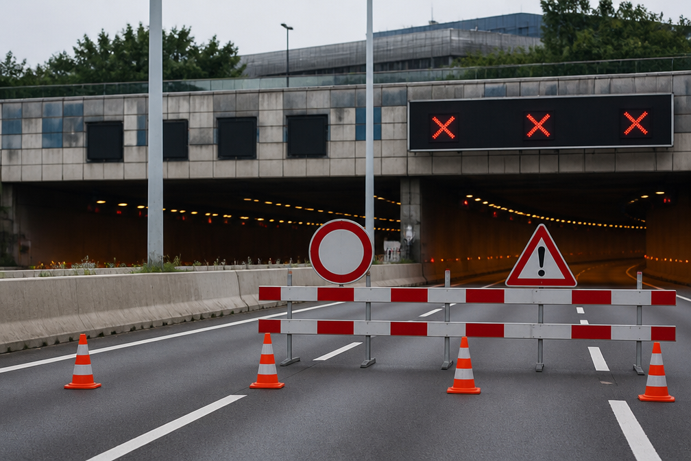 Schipholtunnel A4 richting Amsterdam dicht na technische storing