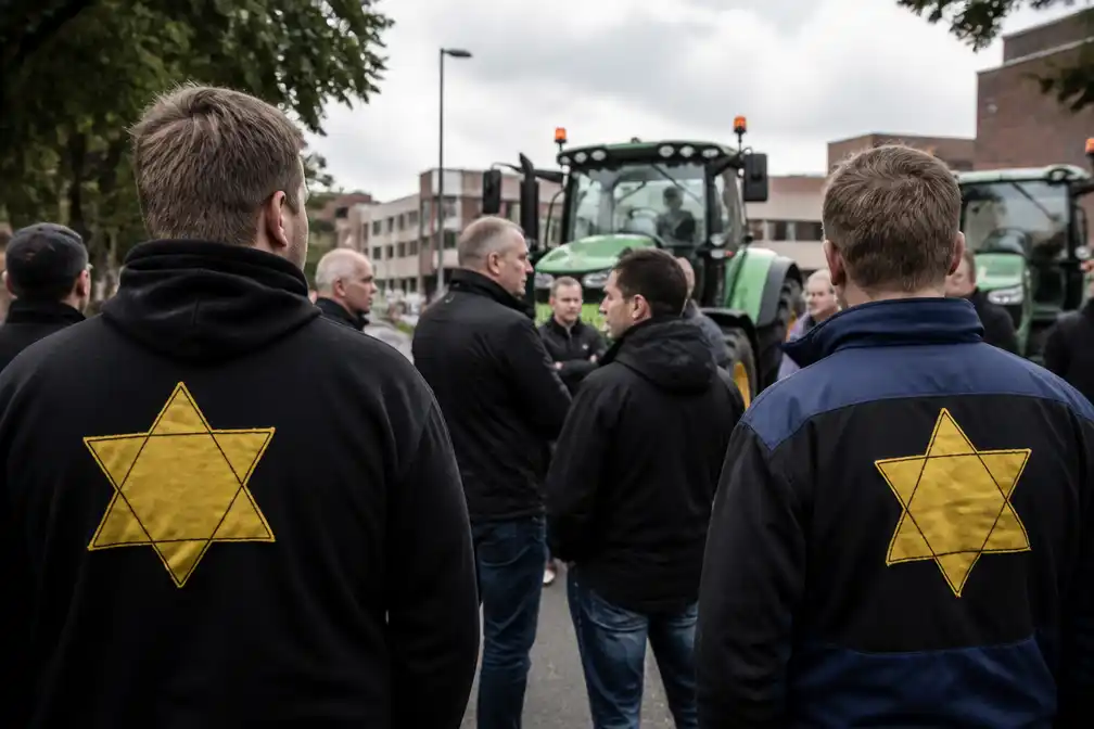 FDF-voorman vergelijkt boerenprotest met nazi-Duitsland; demonstranten dragen Jodensterren