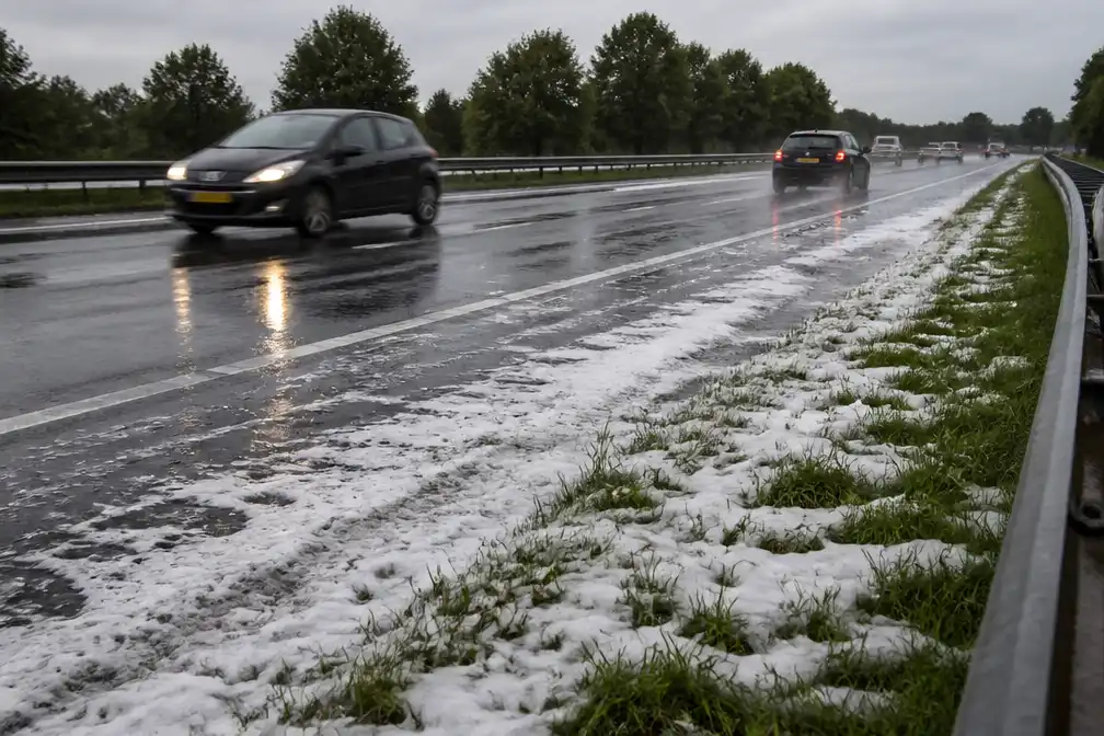 KNMI waarschuwt voor zomergladheid op de weg op 15 augustus
