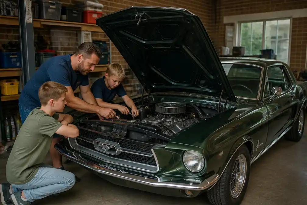 Jongensdroom werkelijkheid: Rick uit Leusden deelt muscle car-passie met zoons