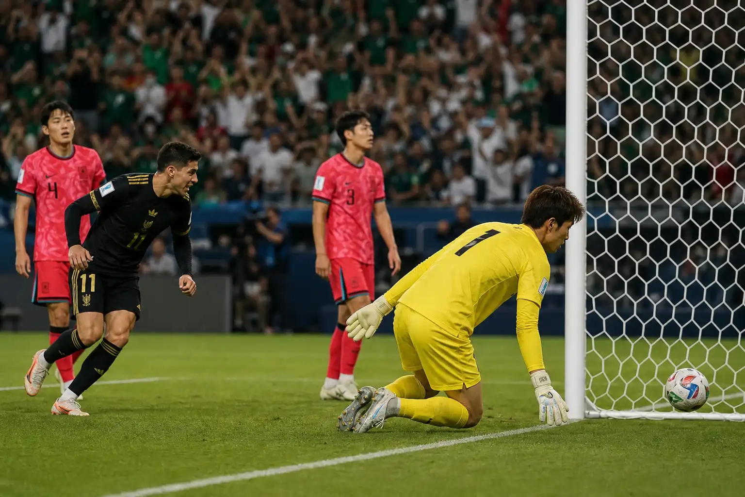 Mexico verslaat Zuid-Korea met 1-0 en is eerste land in knock-outfase WK