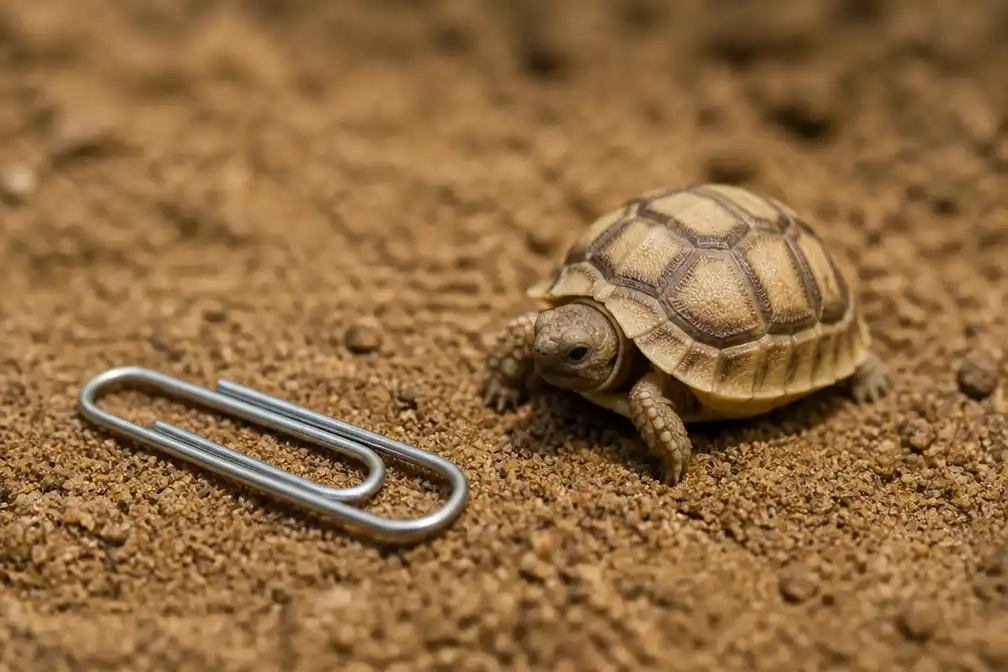 Schildpad kleiner dan een paperclip geboren in Diergaarde Blijdorp