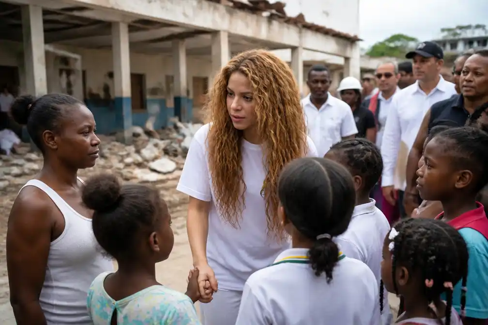 Shakira belooft tien scholen en schenkt 1,25 miljoen dollar aan getroffen Chocó