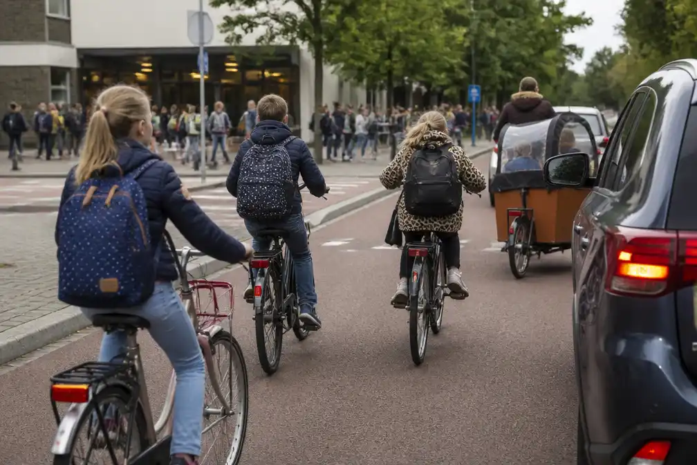 AD-podcast: kinderen moeten eerder leren fietsen, niet mee in bakfiets of auto