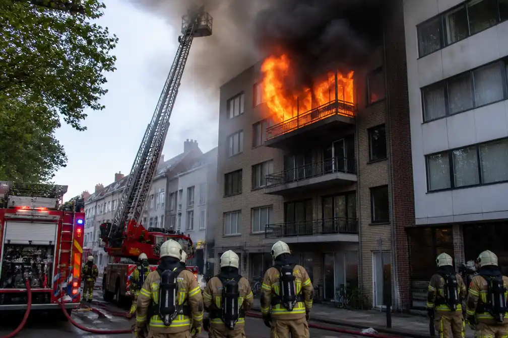 Uitslaande brand in appartementsgebouw Berchem onder controle