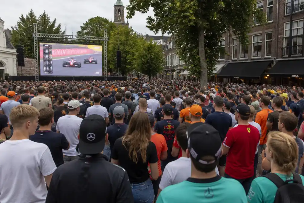 Zandvoort: fans zonder kaartje zien F1-sprint op Gasthuisplein