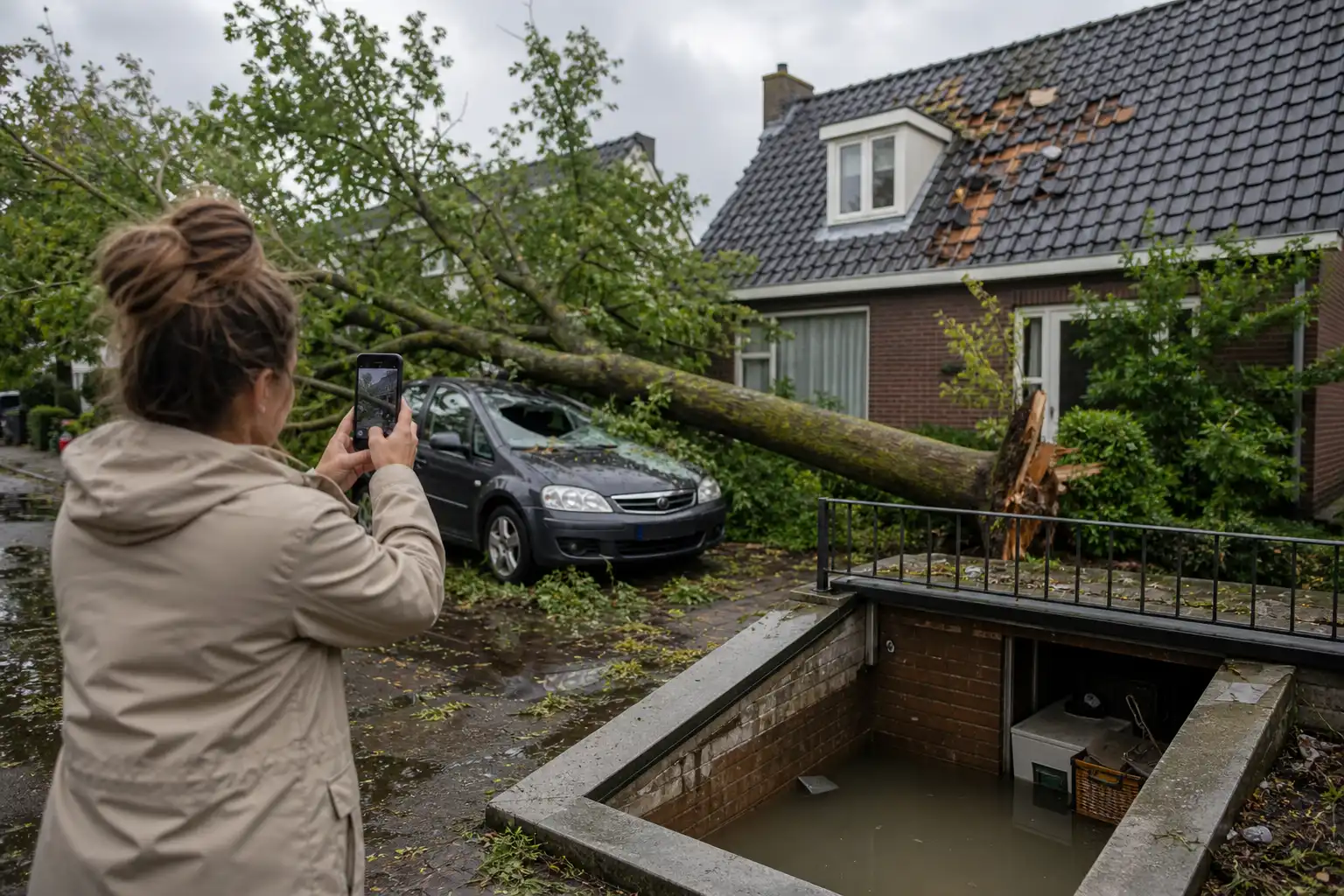 Stormschade in Nederland: dit moet je doen om kosten vergoed te krijgen