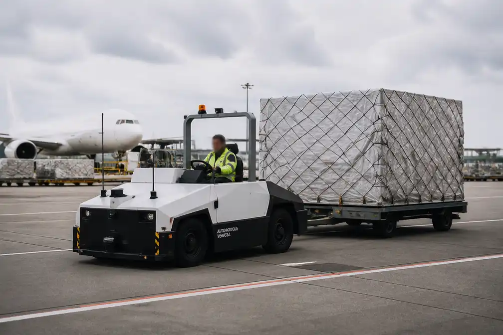 Brussels Airport test zelfrijdende elektrische trekker voor vrachtvervoer