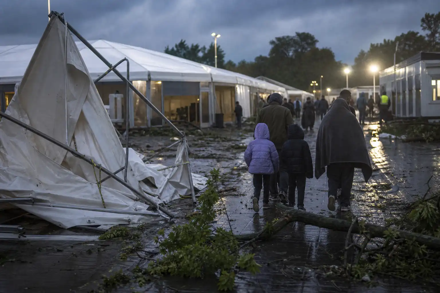 MiGreat: zes mensen in Ter Apel buiten tijdens noodweer