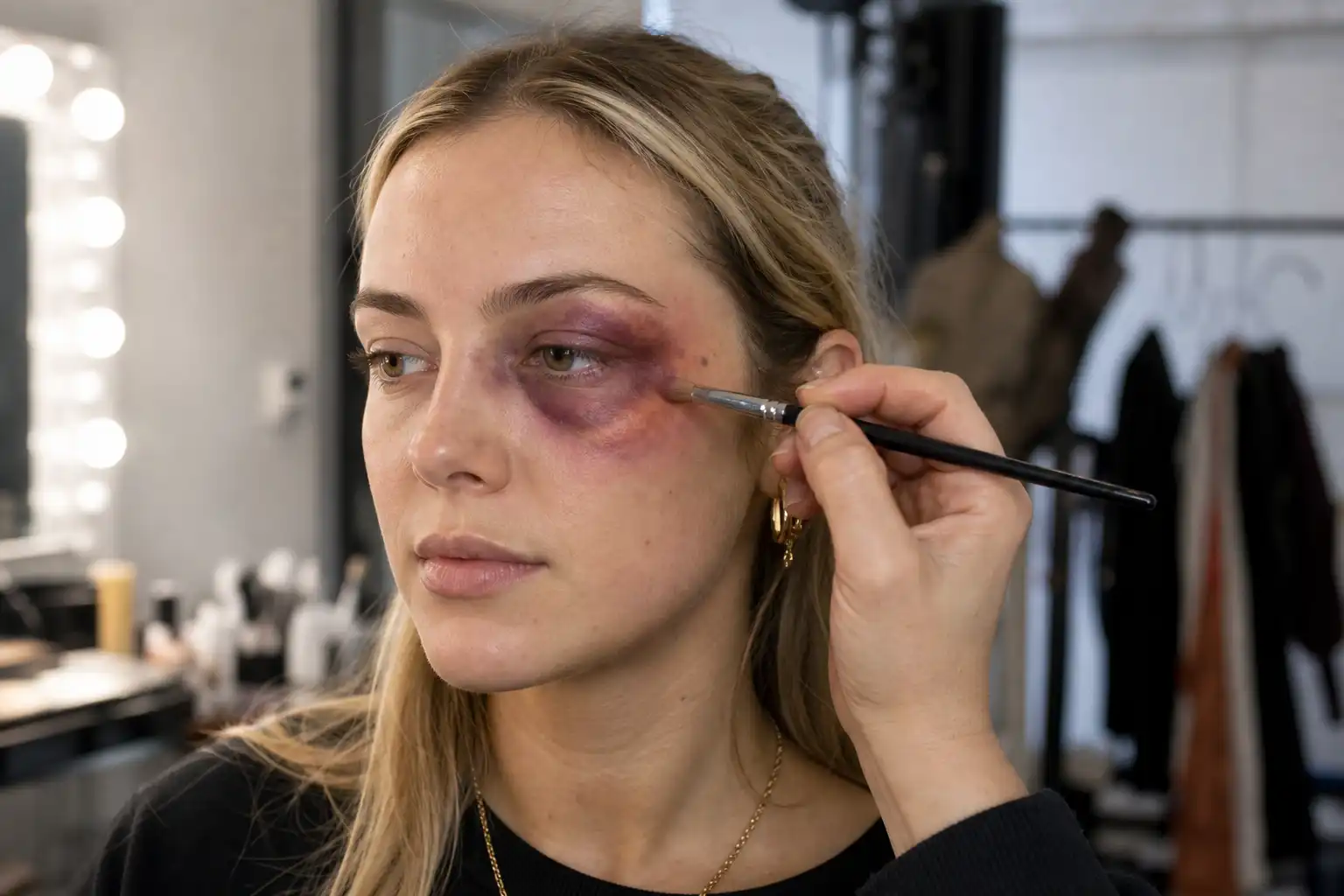 Juultje Tieleman viral met nepblauw oog, vergeet make-up te verwijderen