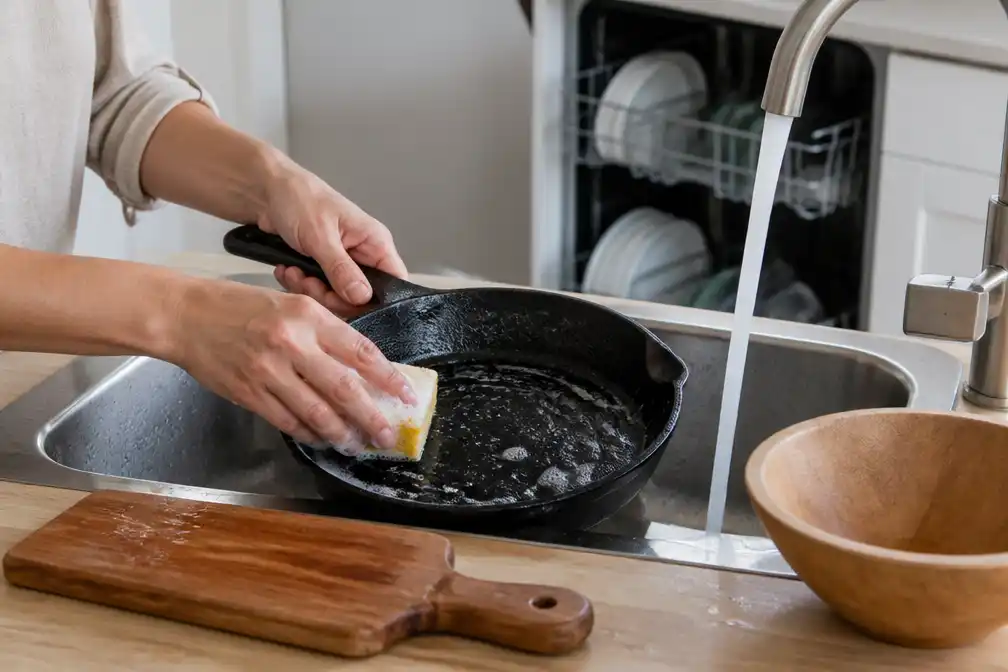 Schoonmaakexpert: gietijzer en hout niet in de vaatwasser