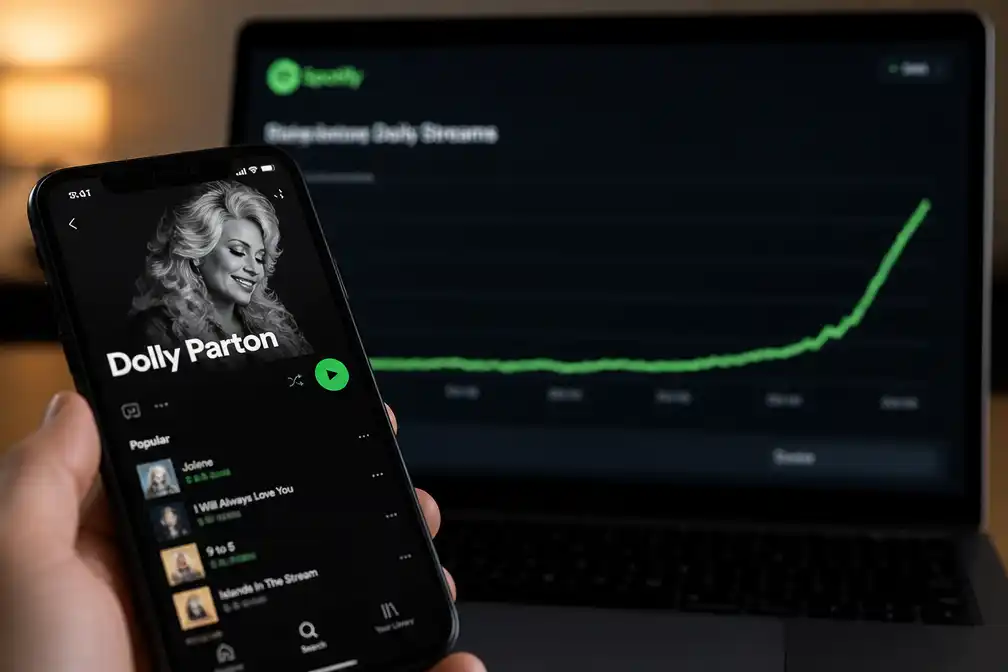 Muziek Dolly Parton na overlijden 1.260 procent meer gestreamd op Spotify