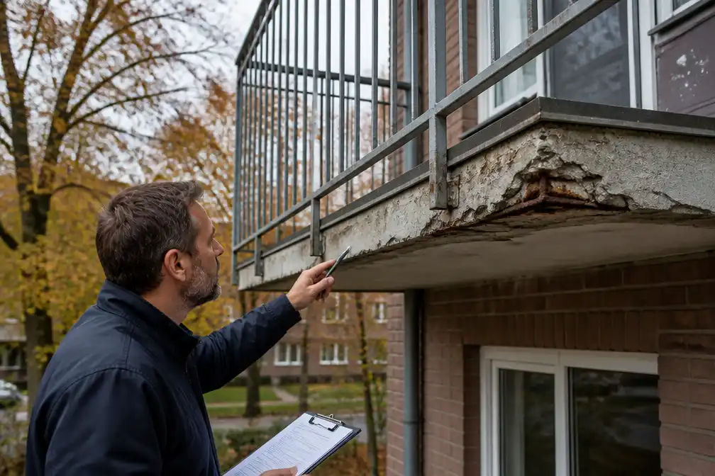 Balkonbezitters opgeroepen om balkon voor herfst te controleren op gebreken