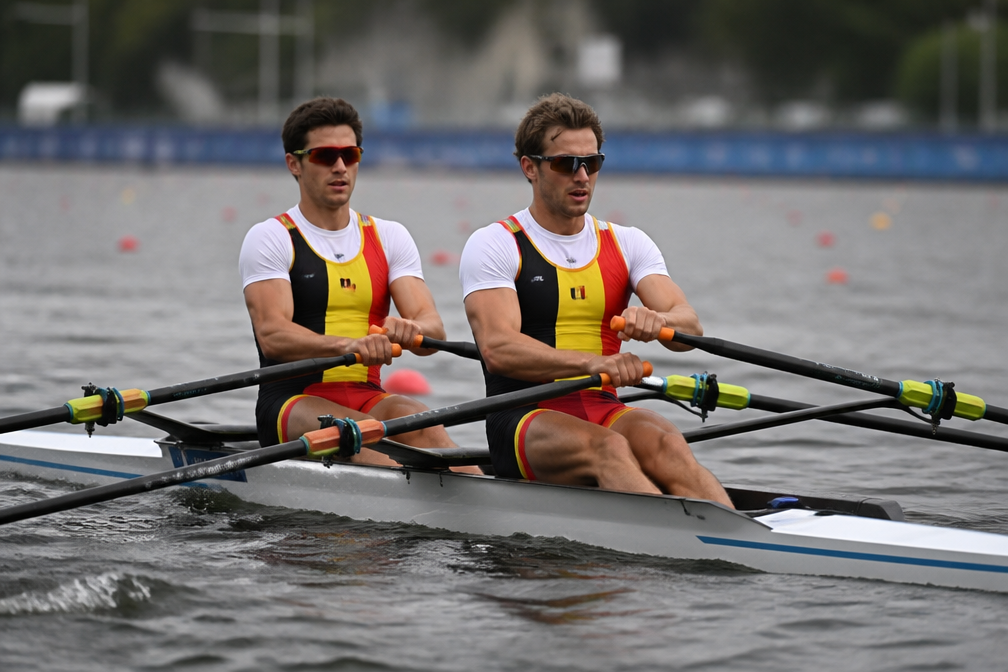 Tibo Vyvey en Aaron Andries pakken brons in dubbeltwee op WK roeien