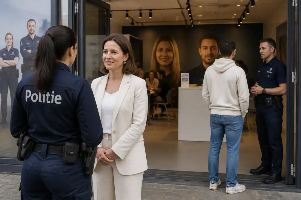 Antwerpse politie opent rekruteringskantoor Job-UP op Tavernierkaai