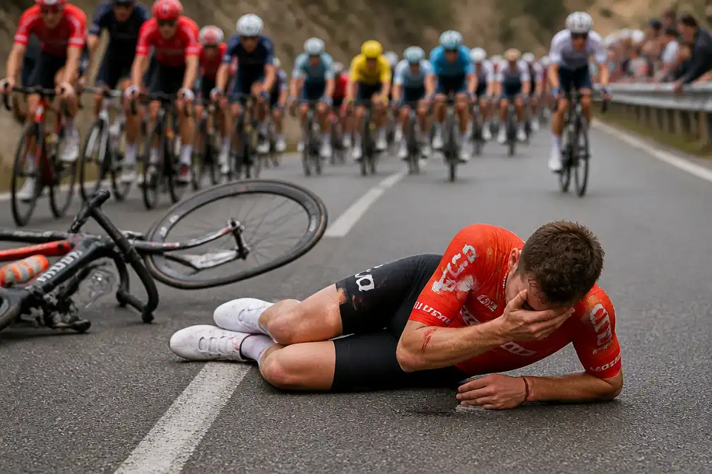 Vuelta-leider Pogacar verlaat Ronde van Spanje na zware val