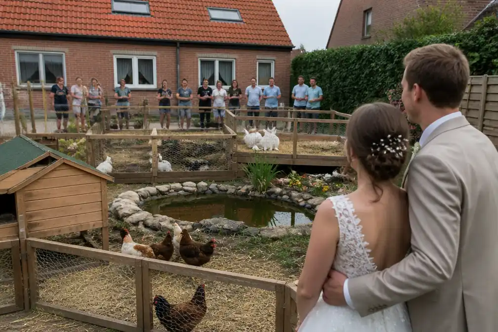 Pasgehuwden uit Menen vinden kinderboerderij bij thuiskomst