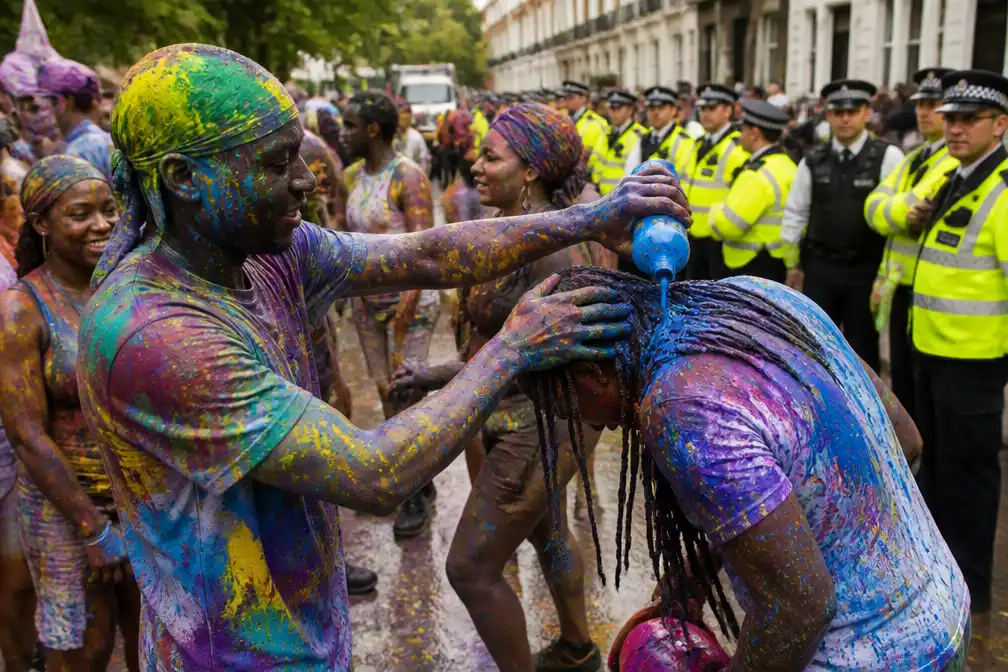 Duizenden bezoekers bij 60ste Notting Hill Carnival onder zware beveiliging