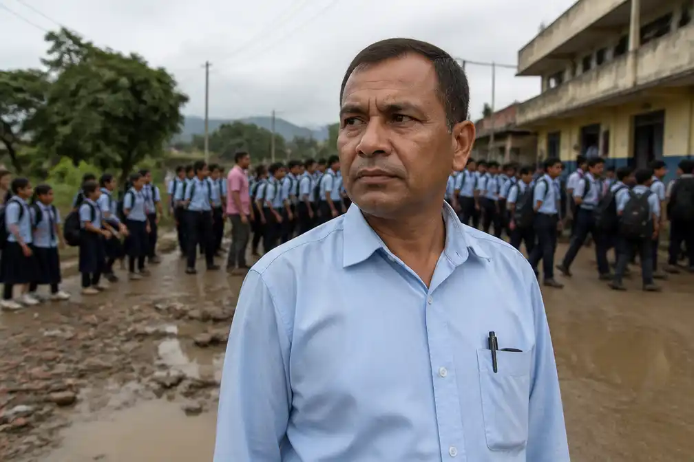 Nepalese schooldirecteur evacueert 900 kinderen vlak voor overstroming