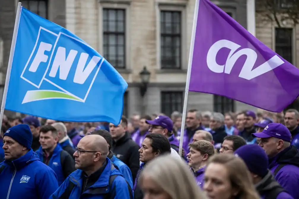 Vakbonden staken door ondanks afzwakken bezuiniging sociale zekerheid