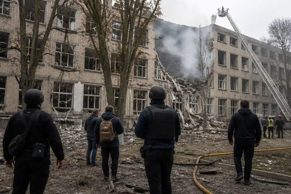 Russische drones treffen universiteit Kiev; twee doden bij aanval Dnipro