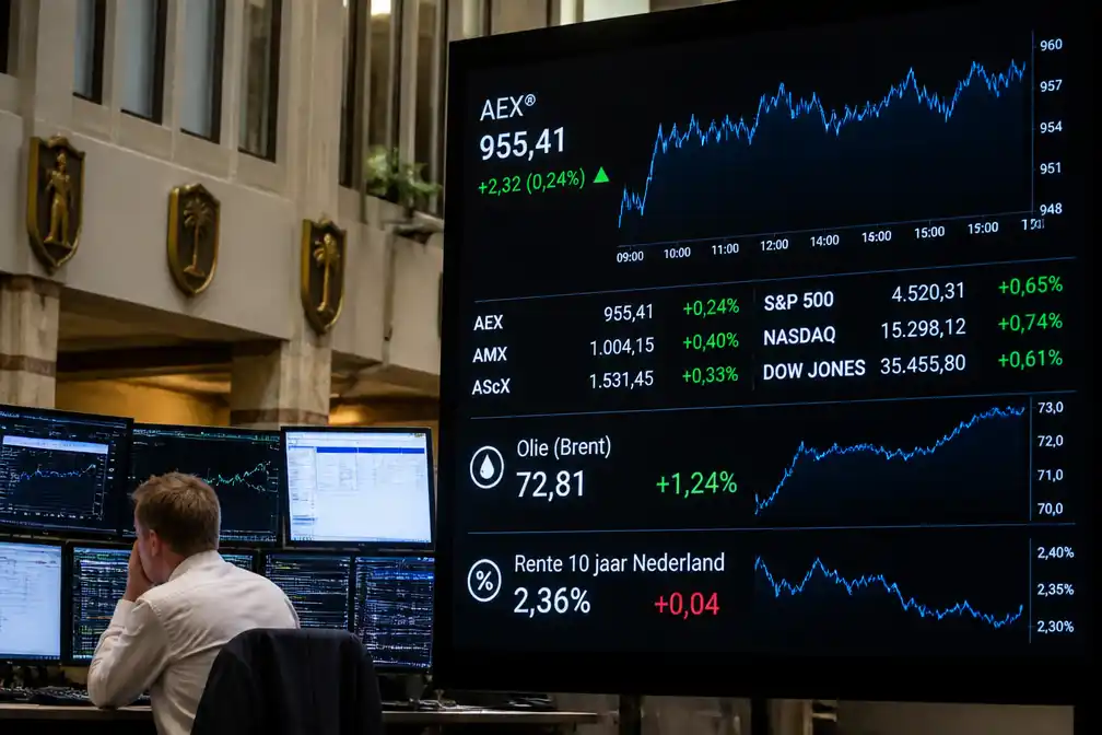 AEX sluit licht hoger bij herstel Wall Street; olieprijzen weer omhoog