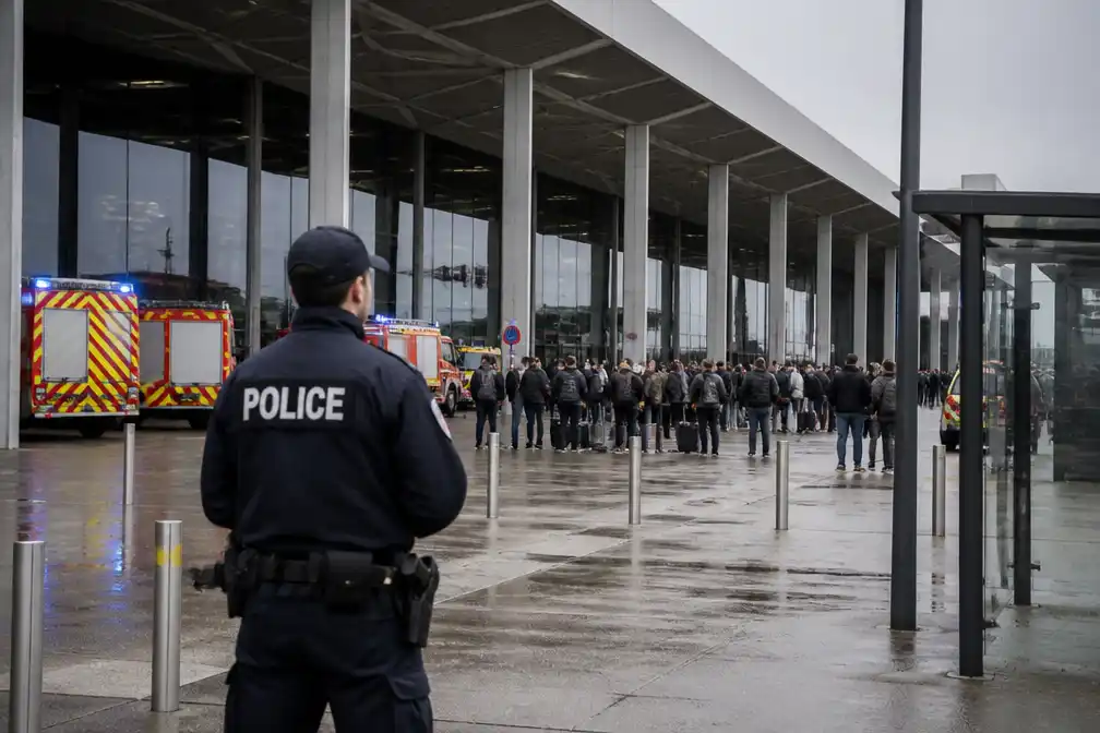 Terminal 1 Berlijnse luchthaven ontruimd om gemelde gevaarlijke stof