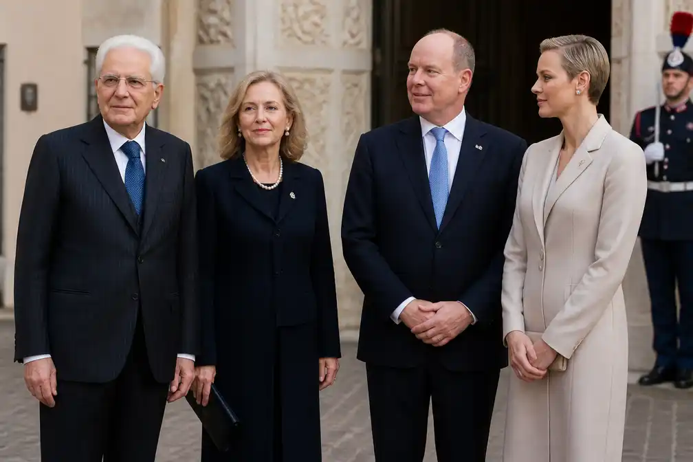 Italiaanse president Sergio Mattarella brengt staatsbezoek aan Monaco